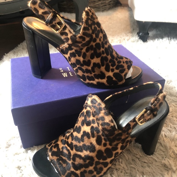 Stuart Weitzman liner chocolate cheetah heels 9.5 - Picture 2 of 6